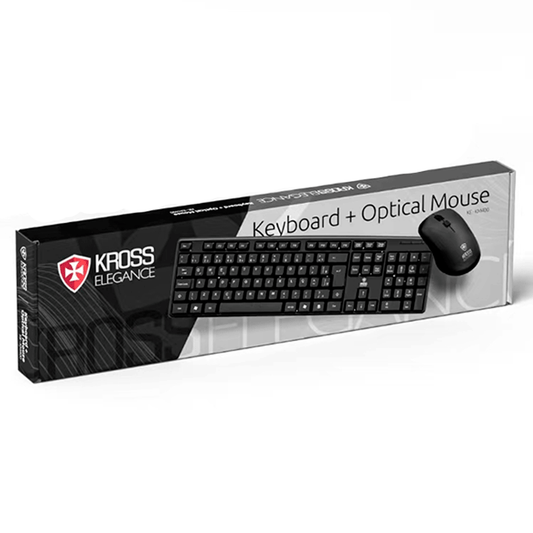 Combo Kross Teclado e Mouse USB, Com Fio, Elegance