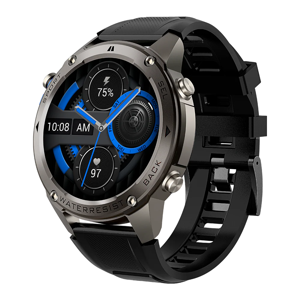 Relógio Brave à Prova d'Água, 170+ Modos Esporte, GPS Duplo, Resistência Militar IP69K, 10 Dias Bateria