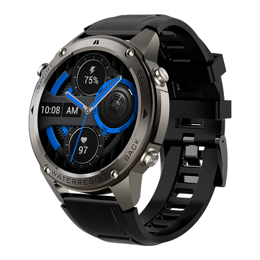 Relógio Brave à Prova d'Água, 170+ Modos Esporte, GPS Duplo, Resistência Militar IP69K, 10 Dias Bateria