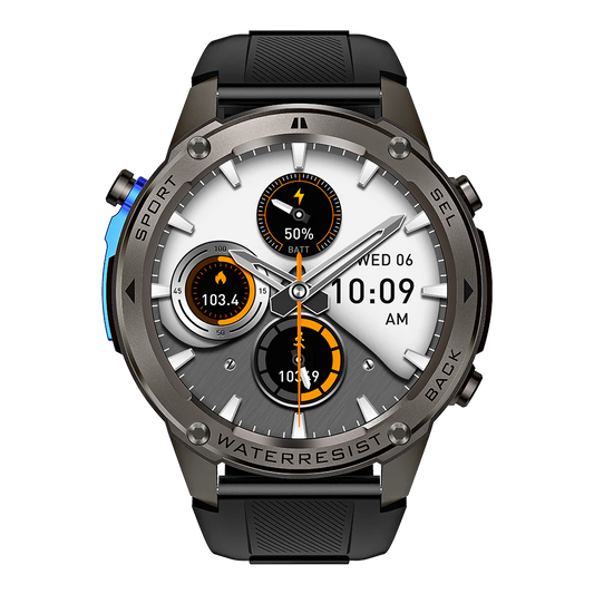 Relógio Brave à Prova d'Água, 170+ Modos Esporte, GPS Duplo, Resistência Militar IP69K, 10 Dias Bateria