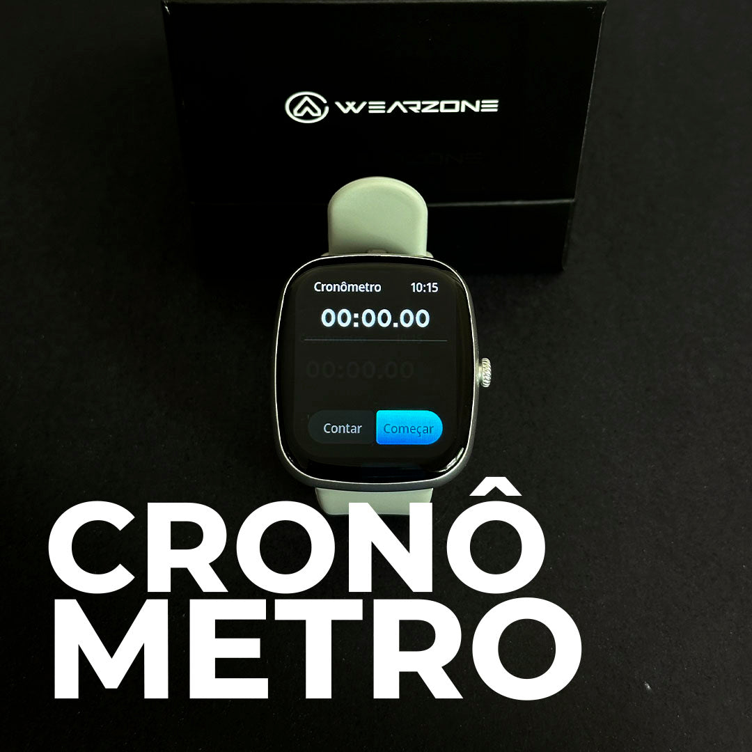 Easy - Smartwatch Wearzone Prova D'água 45mm 4 Dias de Bateria