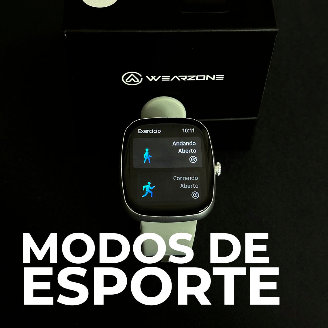 Easy - Smartwatch Wearzone Prova D'água 45mm 4 Dias de Bateria