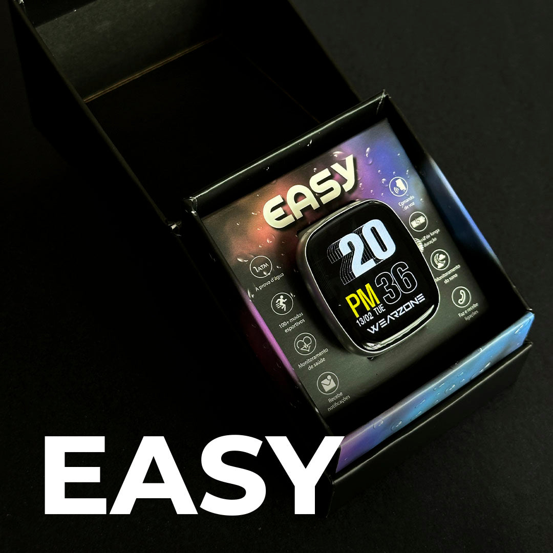 Easy - Smartwatch Wearzone Prova D'água 45mm 4 Dias de Bateria