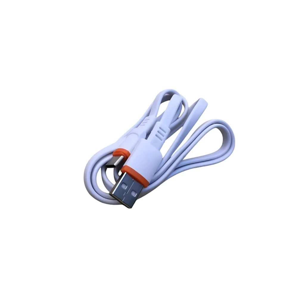 Cabo Carregamento Rápido Tipo-C Kaidi Kd-31c - Branco/Laranja